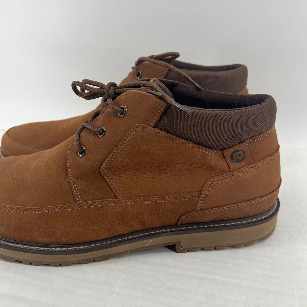 Dunham Boots Men's Size 15 4E Waterproof‎ Leather Chukka Brown Lace Up